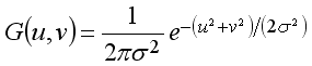 Gaussian blur equation