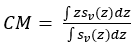 Center of mass equation equivalent to Mean location