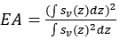 Equivalent area equation