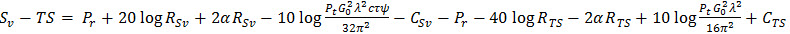 Ex500 Sv-TS equation