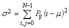GLCM Variance equation