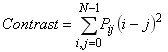 GLCM Contrast equation