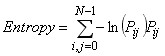 GLCM Entropy equation